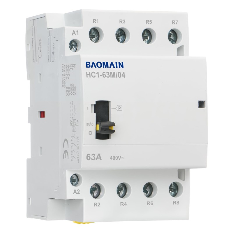 Baomain 24V AC 4-Pole Modular Contactor, 63A 4NC Normally Closed,