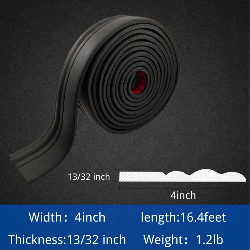 COUKIU Flexible Baseboard Molding Trim, Peel and Stick Rubber Wall