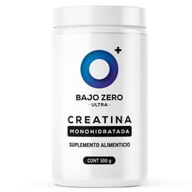 Bajo Zero Ultra Creatina Monohidratada en Polvo - Creatina para Hombres y Mujeres, Sin Sabor, de Rápida Absorción, 500g