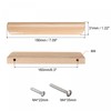 sourcing map Wood Pull Handles, 7.1" 6Pcs Wooden Drawer Unfinished