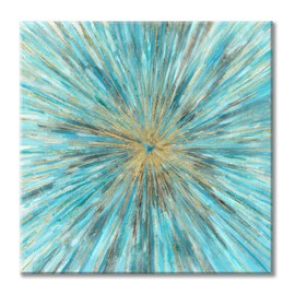 Abstract Wall Art Canvas Picture: Modern Painting Hand Painted Artwork for Bedroom (24'' x 24'' x 1 Panel)