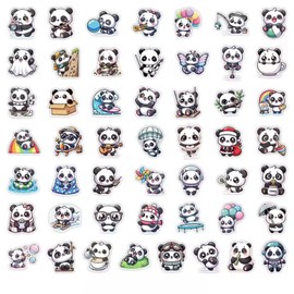 Panda Stickers, Cute Panda Stickers, Kawaii for Adults,Waterproof Vinyl Stickers for Laptop Phone Guitar Water Bottles Luggage 50 Pcs