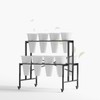 Zhongma Flower Bar Stand Display shelf with White Buckets for