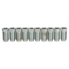 Long Steel Male Brake Pipe Union Fittings 1/2" x 20 UNF for 1/4" Brake Pipe 10pc