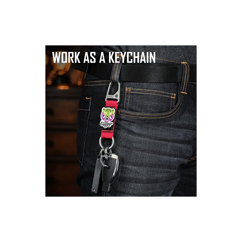 KeyUnity KB01 - Llavero de mosquetón de titanio con clip
