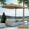 GLDDFDG Patio Umbrella Replacement Canopy 12 Ribs for 15'X9' Double