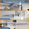 Tenovel Pull-Out Closet Clothes Closet Hanging Rod 14-Inch, Metal Telescoping