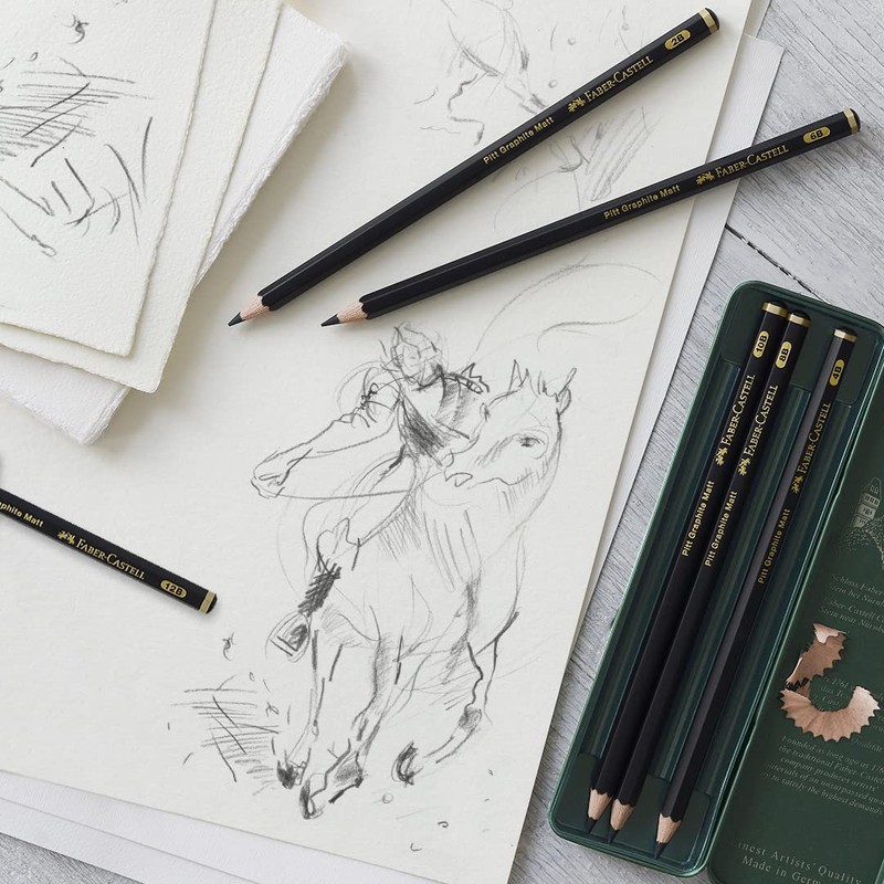 Faber-Castell 115208 Pitt Graphite Matte 8B Black