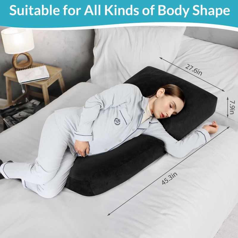 WOODWORD Pregnancy Pillow for Stomach Sleepers, Pregnancy Massage Pillow