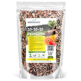 10-10-10 Plant Fertilizer Slow Release - 10 10 10 All Purpose Granular Garden Fertilizer for Vegetables, Tomato, Arborvitae, Shrubs, Rose, Flowers, Fruit, Fig Trees (4 QUARTS)