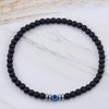Lameybrt Evil Eye Bracelet 4 mm Natural Stretch Adjustable Beaded