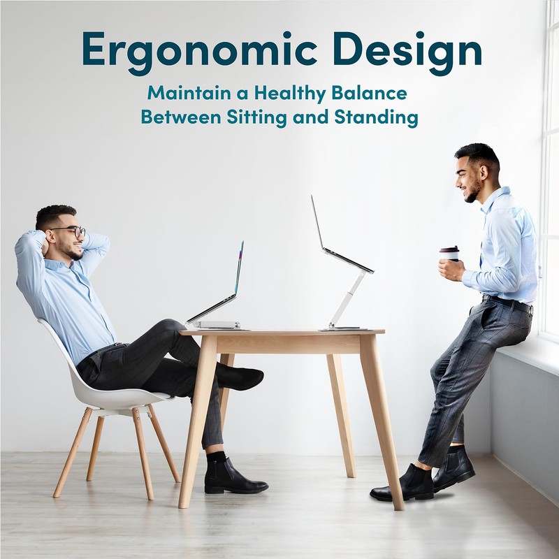 Lifelong 360 Rotating Ergonomic Laptop Stand for Desk, Laptop Riser