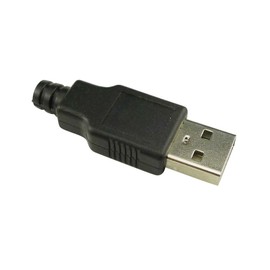 KKHMF 10PCS USB Male Connector USB Plug USB Male Connector A Type with Plastic Shell 4P