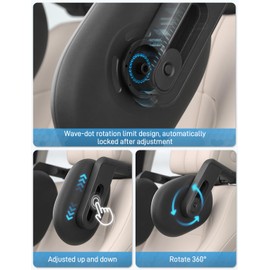 Oasser Car Seat Headrest Pillow, Detachable and Adjustable Double Sided Support Headrest for Adult and Kids A13