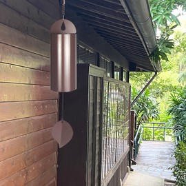 MEDOO Deep Resonance Serenity Bell - 26'' Outdoor Memorial Chime with Deep Tone, Large Hanging Bell for Garden or Patio Décor
