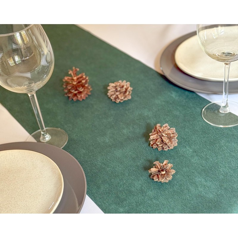 NATUARTE, Non-Woven Table Runner Dark Green, 25 m x 30