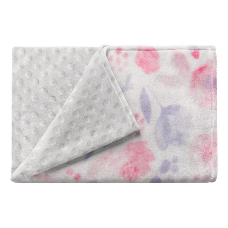 Chiqui Mundo Cobertor Para Bebe Premium Viajero Floral 2 Vistas