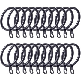 Metal Curtain Rings for Curtains and Rods, 30 mm Internal Diameter(black, 40 PACK）…