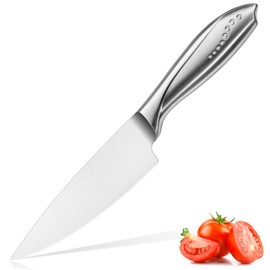 WELLSTAR Chef Knife, 6 Inch Kitchen Chef’s Knife Sharp High Carbon Stainless Steel Cooking Knife for Meat Sushi Vegetable Fruit Cutting Slicing Dicing, Useful Kitchen Gadget