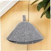 ORFOFE 2pcs Thickened Felt Sauna Hat Comfortable Grey Bathing Headwear
