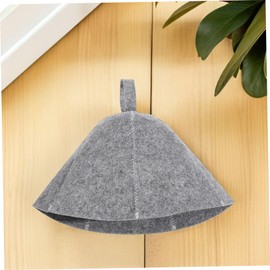 ORFOFE 2pcs Thickened Felt Sauna Hat Comfortable Grey Bathing Headwear for Men and Women Lightweight Portable and Breathable Protection from Heat and Hair Damage