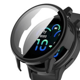 YealRed For Garmin Vivoactive 6 Case, Lightweight PC + Tempered Glass Protective Cover for Garmin Vivoactive 6, 9H Hardness, Easy Installation, All-In-One Piece Protection, Anti-Scratch, Shockproof