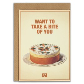 Want to take a bite of You Message Earth 3264496 Card Eco-Design Double Envelope Skin Beige Recycled Paper 16.3 x 12,15 cm