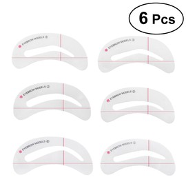 minkissy 6pcs Mold Kit Eyebrow Template Eyebrow Stencil Kit Eyebrow Stencils Eyebrow Models Eyebrow Shaping Tool Eyebrow Drawing Guide Eyebrow Grooming Kit Eyebrow Shape Eyebrow Card White