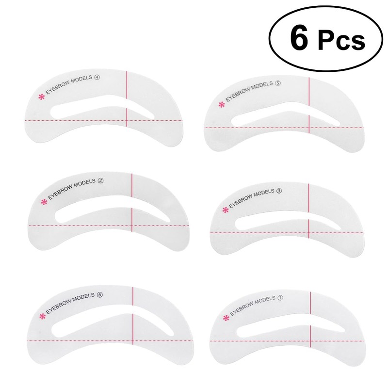 minkissy 6pcs Mold Kit Eyebrow Template Eyebrow Stencil Kit Eyebrow