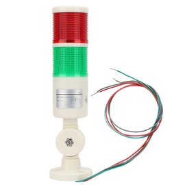 24V Red or Green CNC Machine Warning LED Indicator, Alarm Signal Light with Buzzer Sound, Warning LED Light for Machine Tools, Mechanical Equipment