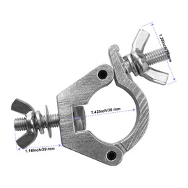 MAHIONG 10 Pack Stage Lighting Clamps, 220lbs Heavy Duty Aluminum Truss Clamp for 30-36mm / 1.18-1.38 Inch Truss Tube