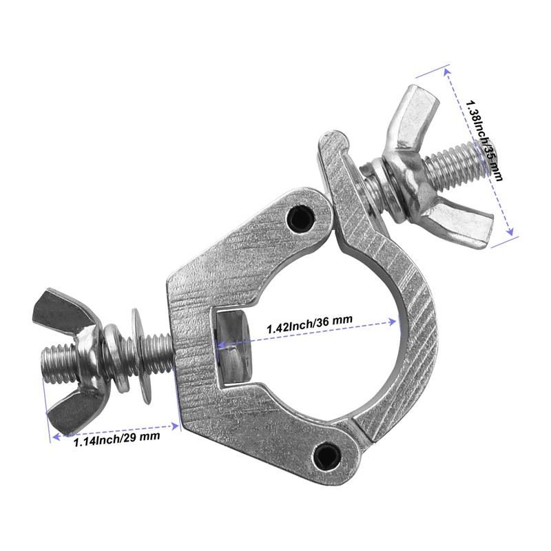 MAHIONG 10 Pack Stage Lighting Clamps, 220lbs Heavy Duty Aluminum
