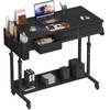 Rolling Standing Desk Adjustable Height with Drawers, 40 Inch Mobile
