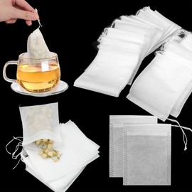 KEJJNYER 1100 Pcs Disposable Tea Bags for Loose Leaf Tea, Drawstring Empty Tea Bags Tea Filter Bags Strainers (3.54 x 2.76 inch)