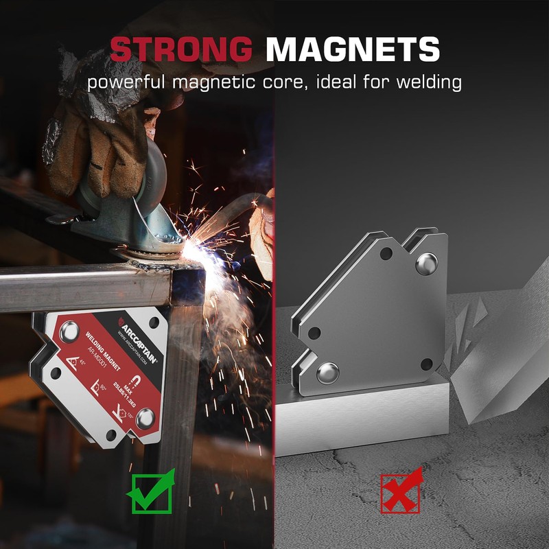 ARCCAPTAIN Welding Magnets 2pcs 25LB Welding Magnet Set, Magnetic Welding
