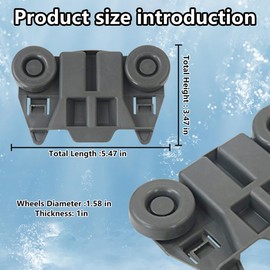 4pcs W10195417 Dishwasher Wheels Lower Rack Replacement for kitchen aid KDFE304DSS0 KDTE334DSS0, Replaces PS11750057, WPW10195417/VP, PS2579553, AH2579553, EA2579553 by YTXXDEUS