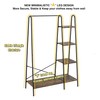 Finnhomy Rustic Clothes Rack, Clothing Rack for Hanging Clothes Heavy