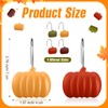 Yungyan 12 Pcs Fall Pumpkin Shower Curtain Hooks Thanksgiving Curtain