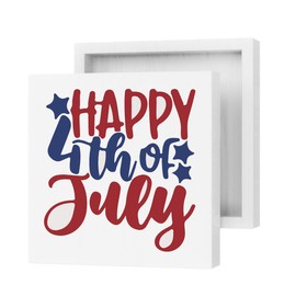 YYDS Independence Day Presidents Day Memorial Day Decorations Farmhouse Wooden Box for Tabletop Centerpiece Desk Shelf Decor Patriotic Decorations Tiered Tray Decor Americana Decor