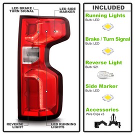 KEEKPO - For [Factory LED Type] 2019-2023 Chevy silverado 1500 20-23 2500HD 3500HD LED Tail Light Brake Lamp - Passenger