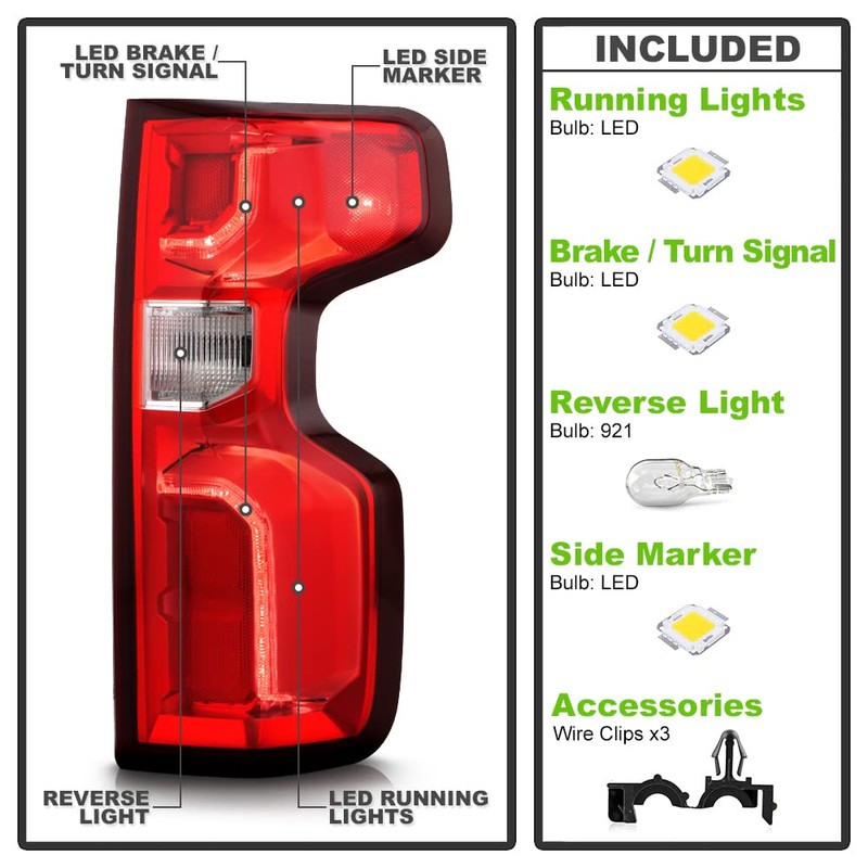 KEEKPO - For [Factory LED Type] 2019-2023 Chevy silverado 1500