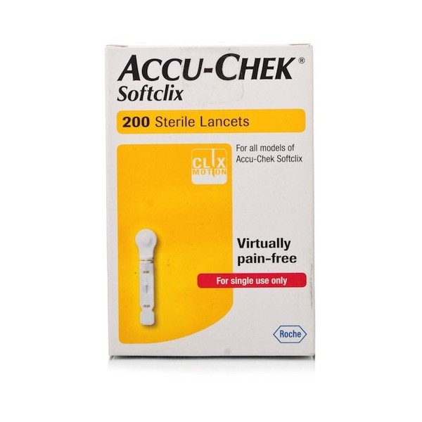 Accu-Chek Softclix Lancets Sterile 1x200 Painless