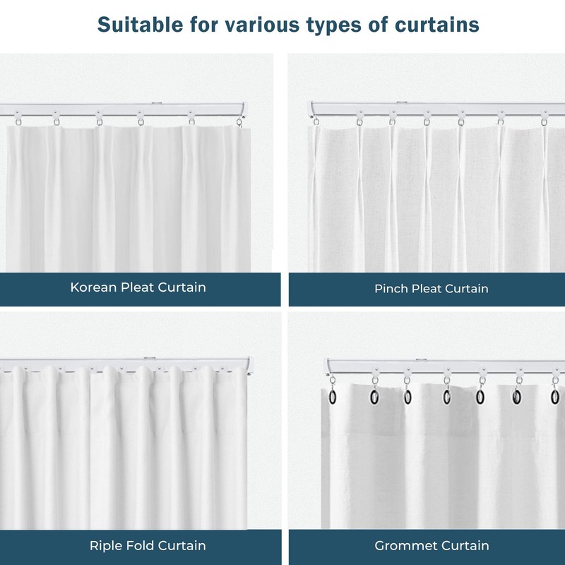 MaKefeile Ceiling Curtains Track System, Flexible & Bendable Curtain Tracks