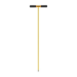 Structron 85465 SP48 Fiberglass Soil Probe, Cast Metal Tip, T-Cushion Grip, 48", Yellow