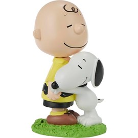 Precious Moments Peanuts Charlie Brown & Snoopy Figurine | Peanuts Happiness is A Warm Puppy Resin Figurine | Peanuts Gift & Décor | Collectible Charlie Brown & Snoopy