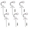 6 Pack Curtain Tieback Hooks Metal Curtain Holdbacks Ball End