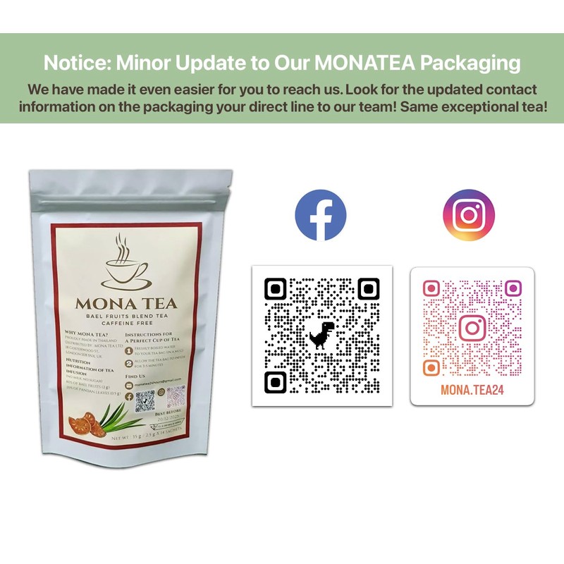 Caffeine Free Tea - Bael Fruit and herbal Pandan Leaf