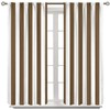 ZhiRain - Cortinas de rayas marrones y blancas verticales a