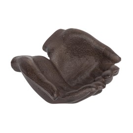 Creative Co-Op HD5974 Cast Iron Hands Dish with Rust Finish
