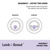 Lock Scout Deadbolt with Round Trim, Keyed 2 Side, Satin